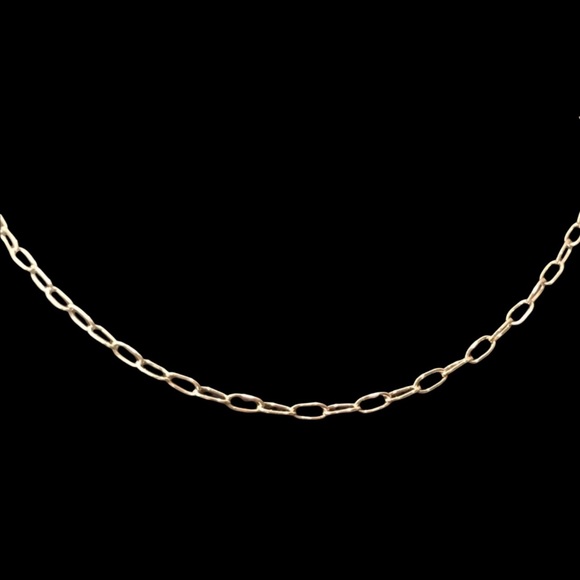 Machete Layering Necklace — Petite Oval Link 16-Inch in 14K Gold Vermeil - Picture 13 of 13